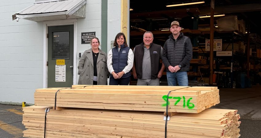Wood Donation from the BC Regional Council of Carpenters Local 1598